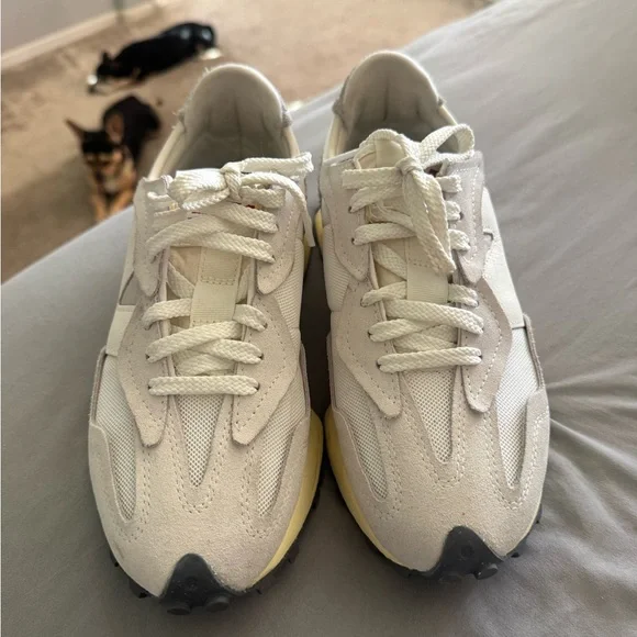 New Balance Cream and Yellow Athletic Shoes - Picture 2 of 4